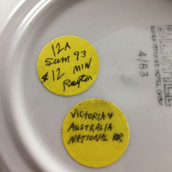 V & ANR V&ANR RAILWAYS Coffee Saucer Victoria & Australia National Railroad - Picture 4 of 4